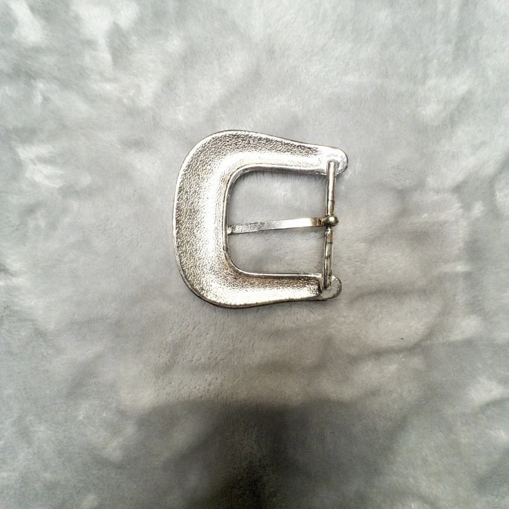 Silver Western Floral Belt Buckle Rodeo Ranchwear Country